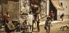 Mexico, a pulque shop, Tacubaya, between 1884 and 1900. Creator: William H. Jackson.