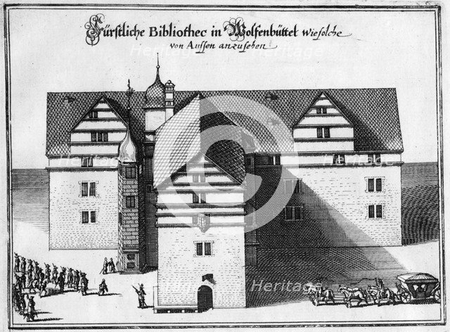 Herzog August Library in Wolfenbüttel, Between 1655 and 1660. Artist: Merian, Matthäus, the Elder (1593-1650)