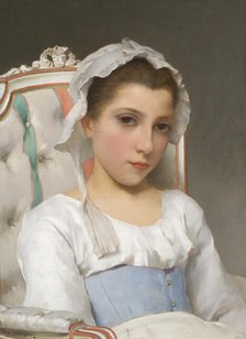 Portrait of a Young Girl, late 19th century. Creator: Hugo Salmson.