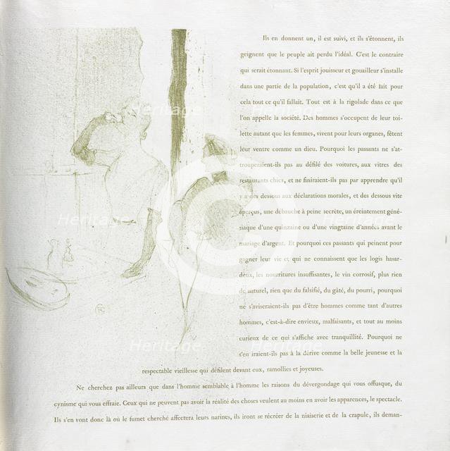 Yvette Guilbert-French Series: No. 14, 1894. Creator: Henri de Toulouse-Lautrec (French, 1864-1901).