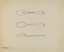 Silver Demi-tasse Spoon, c. 1938. Creator: Kalamian Walton.