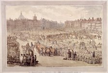 View of Smithfield Market, London, 1810. Artist: Unknown