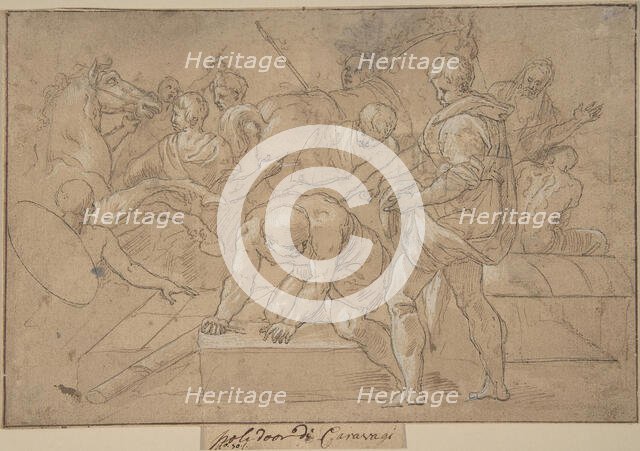 Historical Scene (Composition Study for Chapelle de Guise), 16th century. Creator: Nicolò dell' Abate.