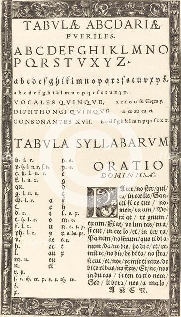 Alphabet for a Primer. Creator: Unknown.