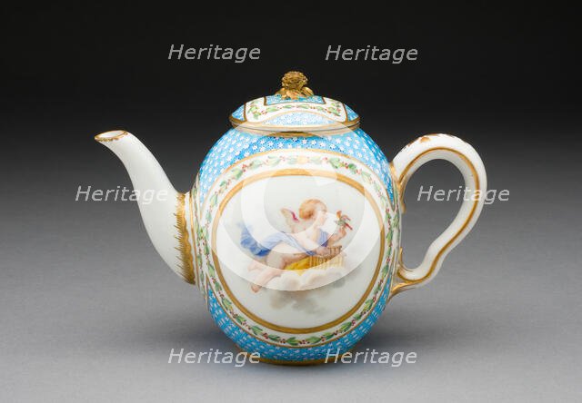 Teapot (from a tea service), Sèvres, 1770. Creators: Sèvres Porcelain Manufactory, Jacques Fontaine.