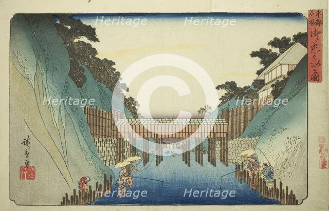 View of Ochanomizu (Ochanomizu no zu), from the series "Famous Places in the Eastern...c1832/39. Creator: Ando Hiroshige.