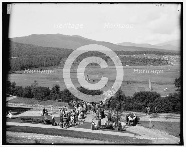 Golf at Mount Pleasant House, White Mountains, between 1890 and 1901. Creator: Unknown.
