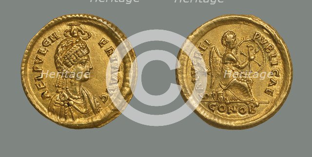 Solidus of Empress Aelia Pulcheria (399-453), 414-453.