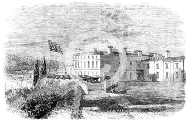 The Parliament Buildings, Quebec, the official residence of the Prince of Wales during his..., 1860. Creator: T. H. W..