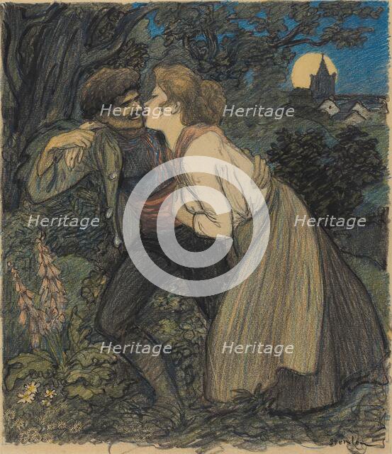 La chienne au loup, 1900. Creator: Theophile Alexandre Steinlen.