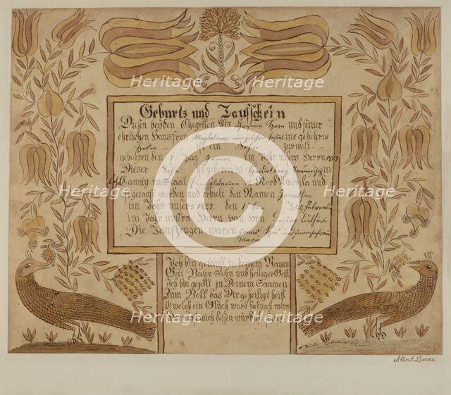 Fraktur, 1935/1942. Creator: Albert J. Levone.