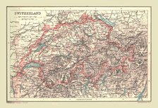 Map of Switzerland, 1902. Creator: Unknown.