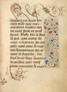 Decorated Text Page; Prayer Book of Charles the Bold, 1469. Creator: Nicolas Spierinc.