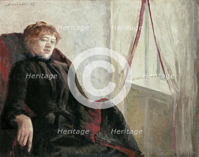 Portrait of Cecilie Thoresen Krog, 1885. Creator: Kalle Lochen.