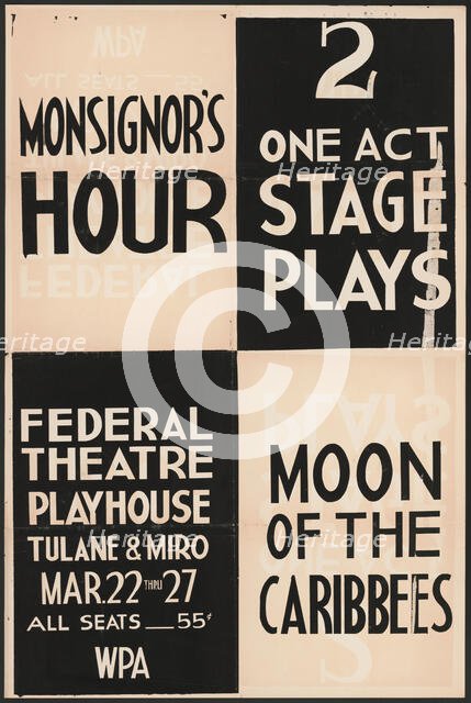 Monsignor's Hour, New Orleans, 1938. Creator: Unknown.