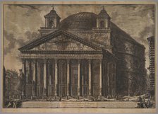The Pantheon exterior (Veduta del Pantheon d'Agrippa oggi Chiesa di S. Maria ad Martyres), 1720-78. Creator: Giovanni Battista Piranesi.