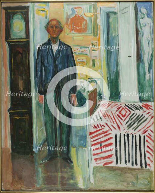 Self-Portrait, Between the Clock and the Bed, 1940-1942.