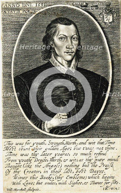 Portrait of the poet John Donne (1572-1631) at the age of 18, 1591.