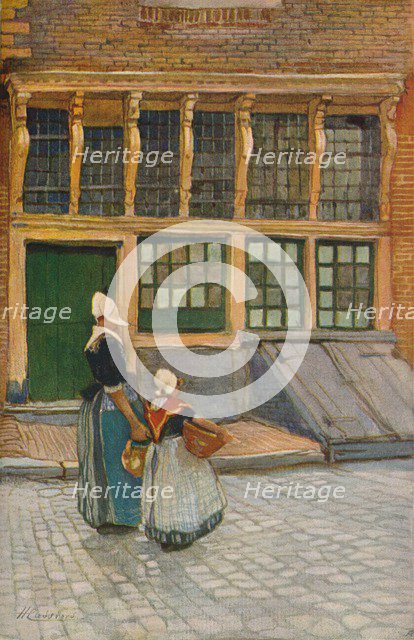 'Returning from Market',  c1902. Artist: Hendrick Cassiers.