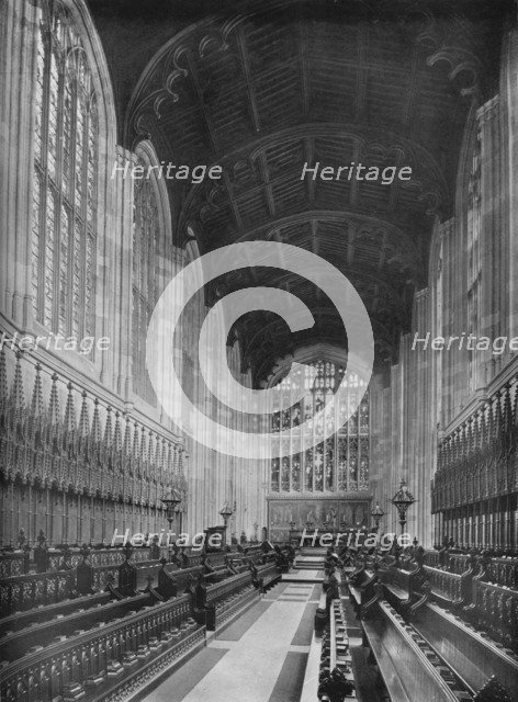 'The Chapel, before the removal of the stall Canopies', 1926. Artist: Unknown.