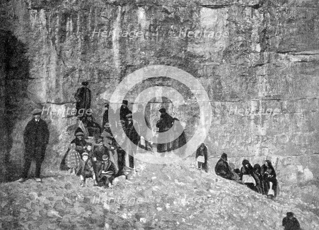 Refugess, Belleville heights, during the bombardment of Verdun, France, World War I, 1916. Artist: Unknown