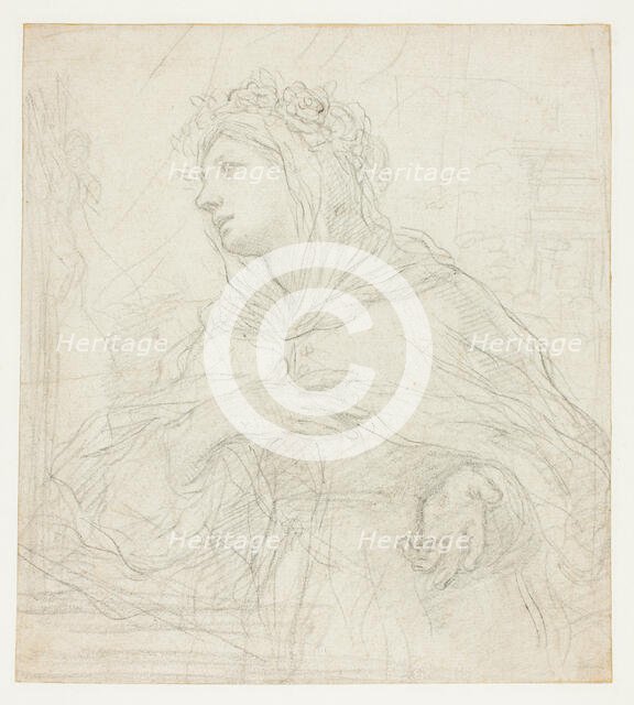 Study of Santa Rosalia of Palermo, 1659/64. Creator: Ciro Ferri.
