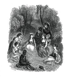 Scene from the introduction to The Decameron by Giovanni Boccaccio, (1833).Artist: Thomas Stothard