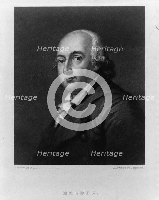 Portrait of Johann Gottfried Herder (1744-1803), Between 1828 and 1880. Artist: Sartain, John (1808-1897)