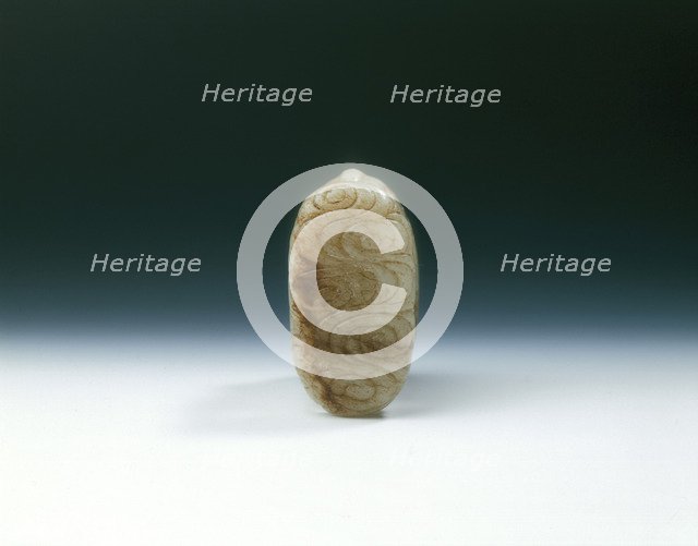 Jade winged standing qilin on bed of clouds, Yuan dynasty-early Ming dynasty, China, 1279-1499. Artist: Unknown