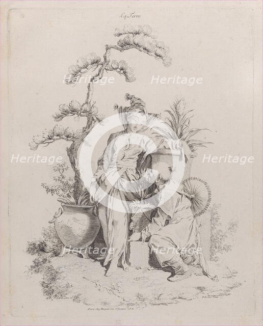 Earth, from The Four Elements, 1738-49. Creator: Pierre Alexandre Aveline.