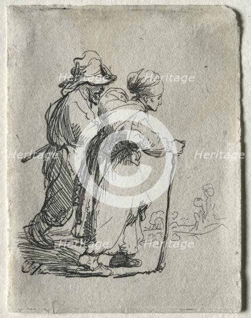 Two Tramps, a Man and a Woman, c. 1634. Creator: Rembrandt van Rijn (Dutch, 1606-1669).