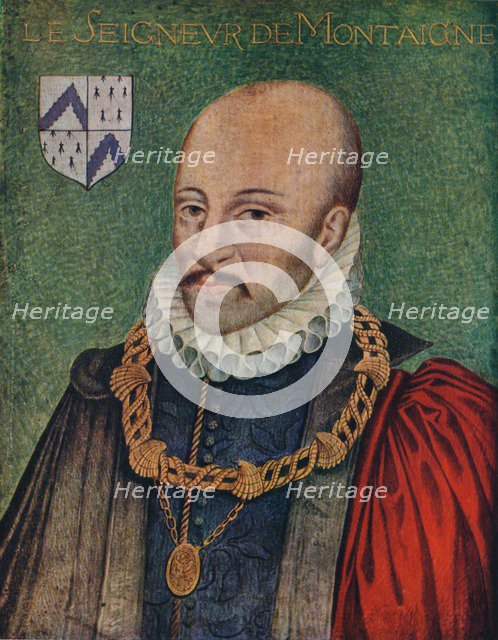 'Portrait of Michel Montaigne', c1578, (1939). Artist: Daniel Dumonstier.