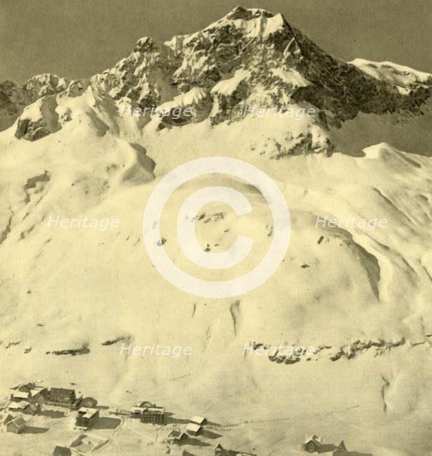 Zürs and the Hasenfluh peak, Vorarlberg, Austria, c1935.  Creator: Unknown.