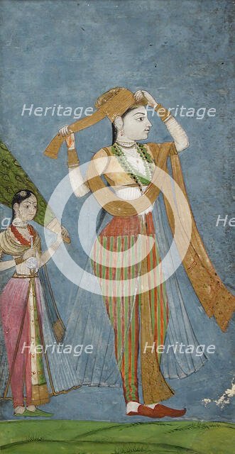 Lady Wrapping Her Turban, between 1675 and 1700. Creator: Unknown.