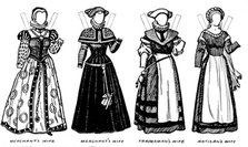 'The Gallery of Historic Costume: Some of the Dresses Worn in Elizabeth's Reign', c1934. Artist: Unknown.