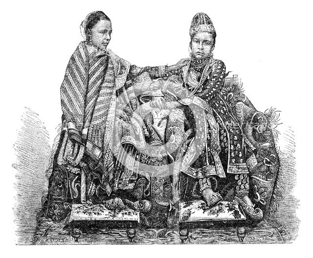 The Princess of Bhopal, India, 1895.Artist: Charles Barbant