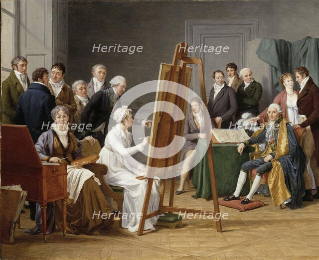 Studio Scene (Adélaïde Labille-Guiard Portrays Joseph-Marie Vien), 1808. Creator: Capet, Marie-Gabrielle (1761-1818).