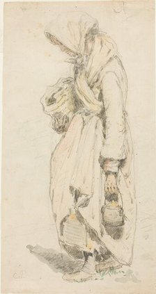 Peasant Woman (recto), n.d. Creator: Camille Pissarro.