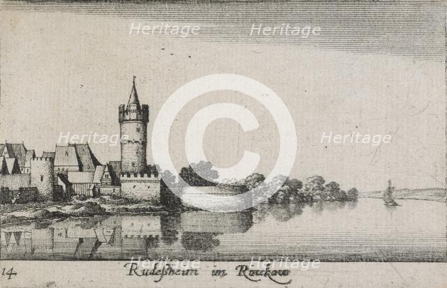 Amoenissimæ aliquot locorum ... effigies. Plate 14. Rudeßheim im Rinckow, 1635. Creator: Wenceslaus Hollar.