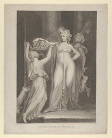 The Daughter of Herodias (Salome Receiving the Head of John the Baptist, Matthew 14:10-11)..., 1798. Creator: Thomas Holloway.
