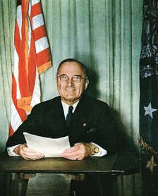 Harry S Truman, 33rd President of the USA, 1945-1953. Artist: Unknown