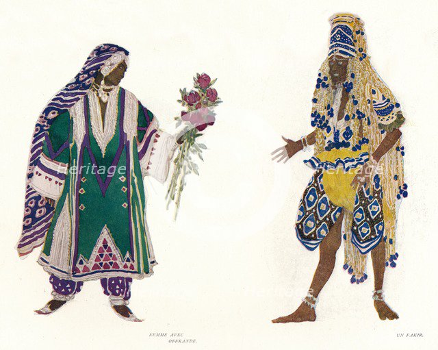 'Costume Designs for the Russian Ballet Le Dieu Bleu', c1912. Artist: Leon Bakst.