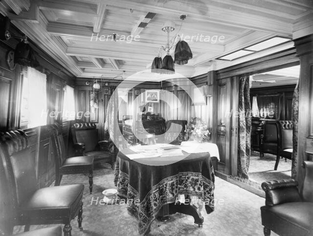 U.S.S. Newark, the cabin, between 1891 and 1901. Creator: William H. Jackson.