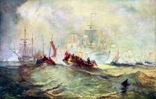 'The Landing of William of Orange at Torbay, 1688', c1920. Artist: Unknown