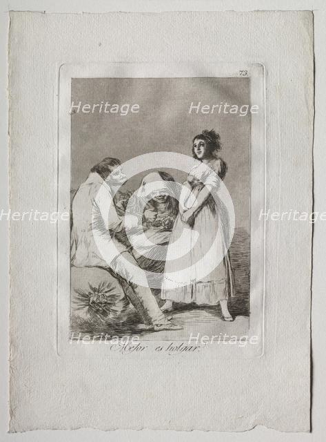 Ochenta Caprichos: It is Better to be Lazy, 1793-1798. Creator: Francisco de Goya (Spanish, 1746-1828).