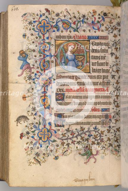 Hours of Charles the Noble, King of Navarre (1361-1425), fol. 298v, St. Lucy, c. 1405. Creator: Master of the Brussels Initials and Associates (French).