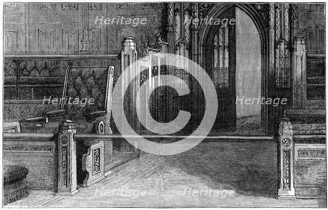 The Bar of the House of Commons, Westminster, London, 19th century. Artist: Unknown