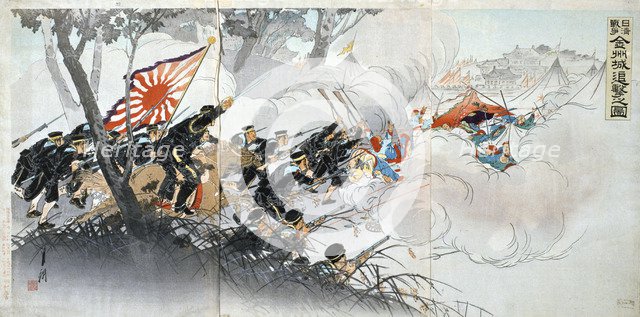 Sino-Japanese war, 19th Century. Japanese print. Private collection Artist: Unknown