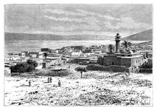 The lake and city of Tiberias, Israel, 1895. Artist: Unknown