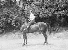 McCulloch, Mrs., on horseback, 1929 June 13. Creator: Arnold Genthe.